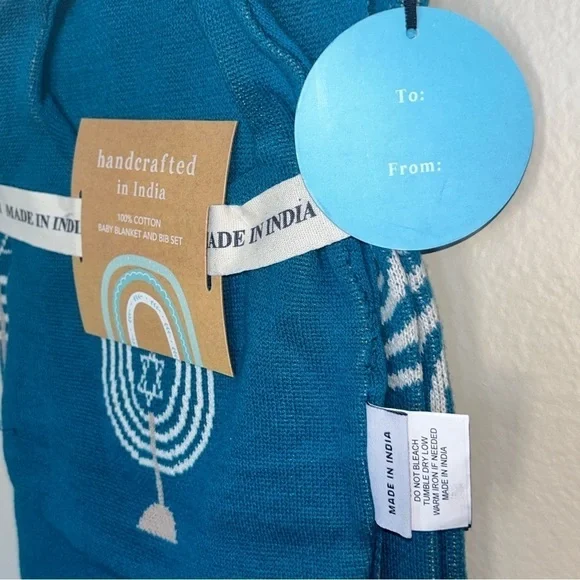 Baby Blanket & Bib gift set bundle for Hanukkah NWT - Picture 5 of 15